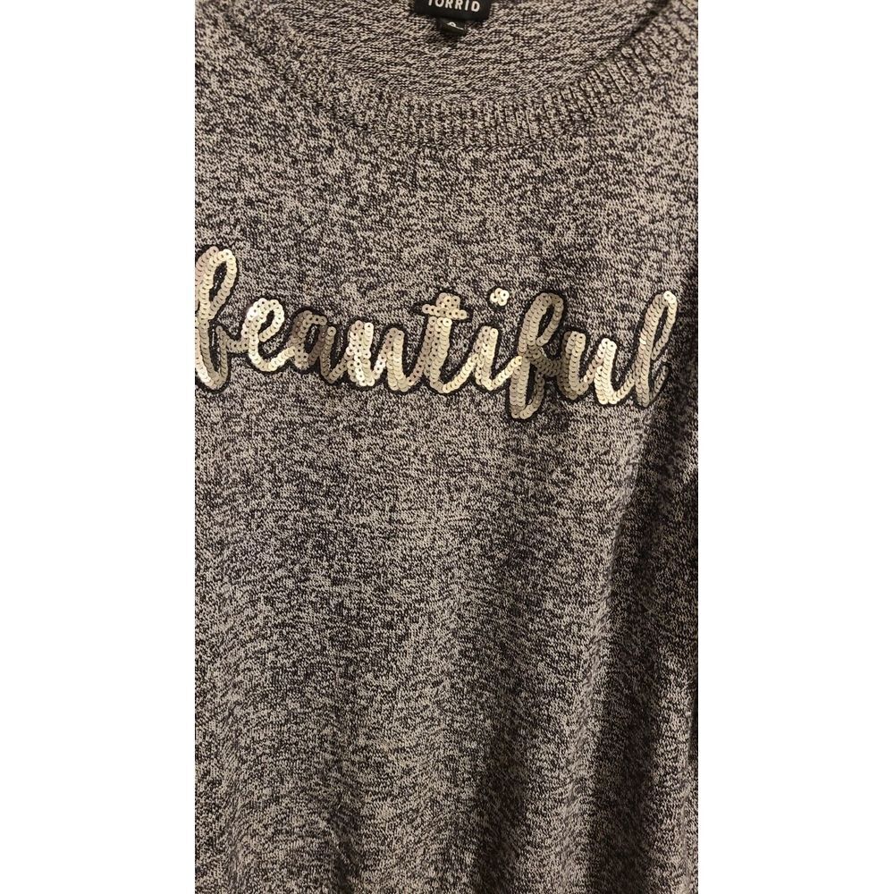 Torrid 0 sweater black/white Size Large - Picture 3 of 4